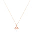 Colar Ouro Rose mais Pingente Flor de Lotus de Quartzo