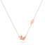 Colar Ouro Rose com Borboletas com Pedras e Estrela