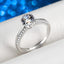 Anel de Noivado Solitário Com Pedra Moissanite com 6 garras Ajustável