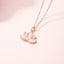 Colar Ouro Rose mais Pingente Flor de Lotus de Quartzo