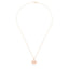 Colar Ouro Rose mais Pingente Flor de Lotus de Quartzo