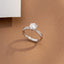 Anel de Noivado Solitário Com Pedra Moissanite com 6 garras Ajustável