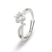 Solitário Moissainita 1ct com Zircônias Cravejada Fafellié