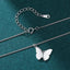Conjunto Colar mais Pingente De Borboleta Esmaltada