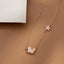 Colar Ouro Rose com Borboletas com Pedras e Estrela