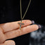 Colar de Ouro 18k Galvanizado com Crucifixo Cravejado com pedras em Zircônias