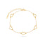 Pulseira de Prata com Corações Doce Menina Ouro 18k