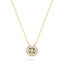 Colar com Pingente Trevo de 4 folhas Ouro 18k Cravejado com  Zircônias