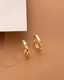 Brinco Minimalista Golden Circle Ouro 18k