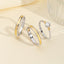 Alianças de Casamento/Namoro  em Prata 925 com Ouro 18K e Solitário Moissanite