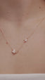 Colar Ouro Rose com Borboletas com Pedras e Estrela
