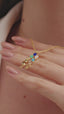 Colar Mãe e Filha/Filho Balão Colorido Ouro 18k