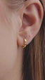 Brinco Minimalista Golden Circle Ouro 18k