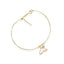 Pulseira Calda de Sereia ouro 14k com Pedra - Fabi Joias