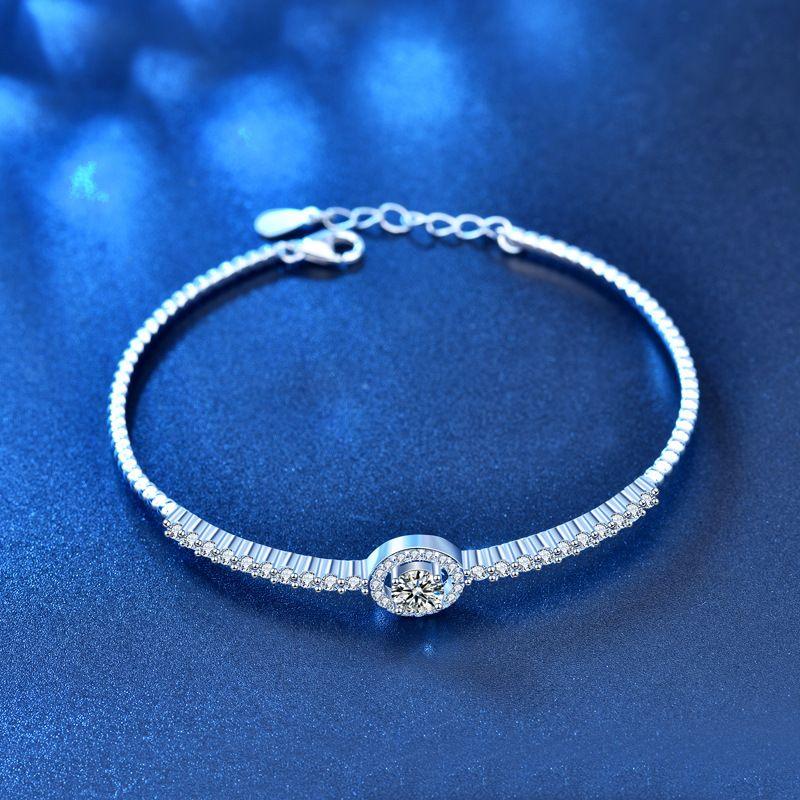 Pulseira Ajustável cravejado de Moissanite - fabijoias