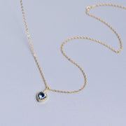 Colar com Pingente de Zircônia Coração Ouro amarelo 18k - Fabi Joias